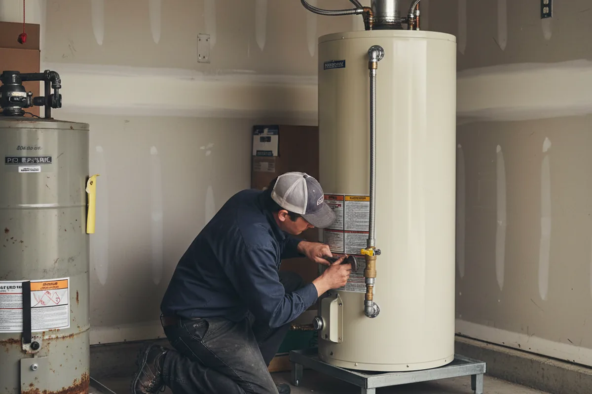 Water heater and shutoff valve replacement in Palatine